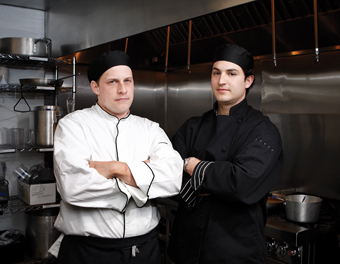 Chris Buckler and Cyrus Coleman (Photograph by Jonathan Timmes)