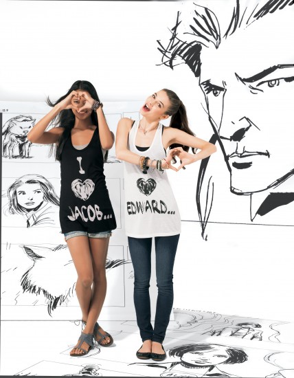 Eclipse Clothing at Nordstrom ‘I Heart Jacob’ racer tank in black, $28. ‘I Heart Edward’ racer tank in white, $28. Available exclusively for pre-order at nordstrom.com/eclipse now and for sale in the BP department at Nordstrom and nordstrom.com/eclipse beginning June 4.