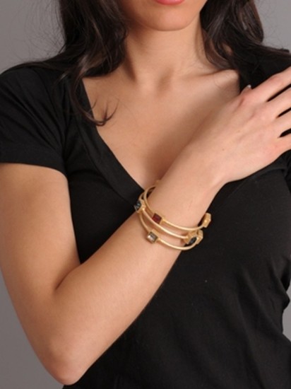 Marlyn Schiff square jeweled bangle; regularly $30, now $15 (nationaljeancompany.com)