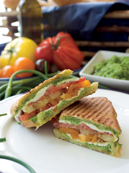 Caprese Sandwich with Garlic Scape-Pesto Photograph by James Kim