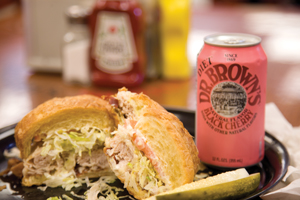 Santini’s poultry-packed croissant satisfies. (Photograph by Kate Bohler)