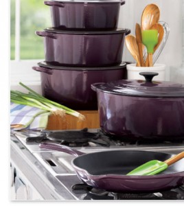 Exclusive Le Creuset Lilac cookware at surlatable.com