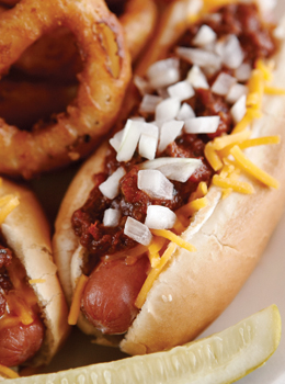 Rings, fries and tots keep every dog company. 