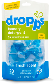 Dropps laundry detergent packs, available at Target on Nov. 1 (dropps.com)