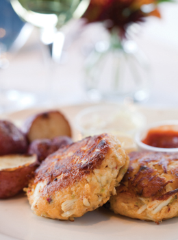 Saedi’s signature crab cakes are the real deal. 