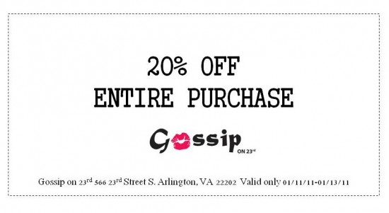 Gossip Redeem through Jan. 13