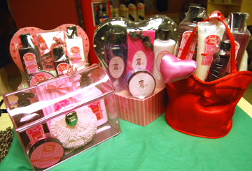 Packaged Assortment of Lotions and Body Scrubs