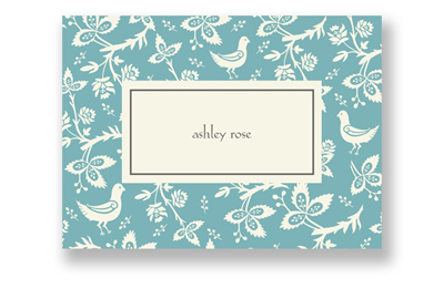 Robin's Egg Blue Arts & Crafts Pattern Digital Notes