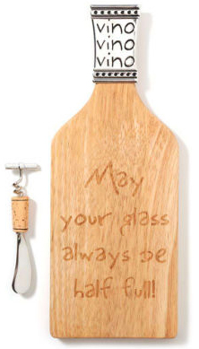 Mud Pie Vino Bottle Cutting Board Wood One Size