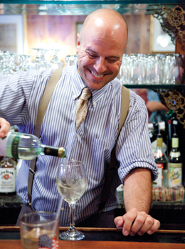 Ice House Cafe: Perennial barkkep Dan Root pours another Ice House Cafe: Perennial barkkep Dan Root pours another