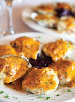 Ice House Cafe: Oysters Oscar are a house specialty Ice House Cafe: Oysters Oscar are a house specialty