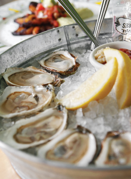 Oysters on the half shell Oysters on the half shell