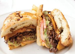 The Fat Kid, a smoked beef brisket sandwich with chipotle aioli, barbecue sauce and avocado puree The Fat Kid, a smoked beef brisket sandwich with chipotle aioli, barbecue sauce and avocado puree