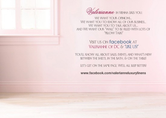 Invitation to like Valerianne on Facebook