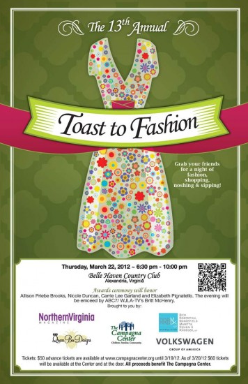 Invite to The Campagna Center's Toast to Fashion