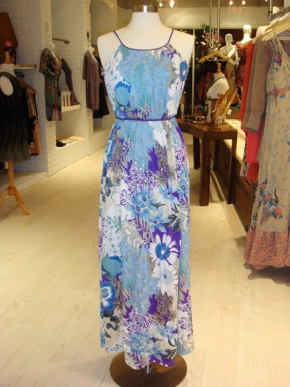 blue floral halter maxi (photo: facebook.com/undeniableboutique)