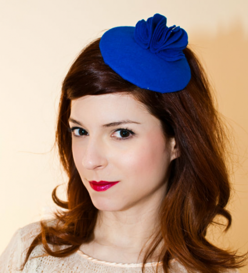 O'Neil's Royal Blue Felt Wave Fascinator (Photo: etsy.com)