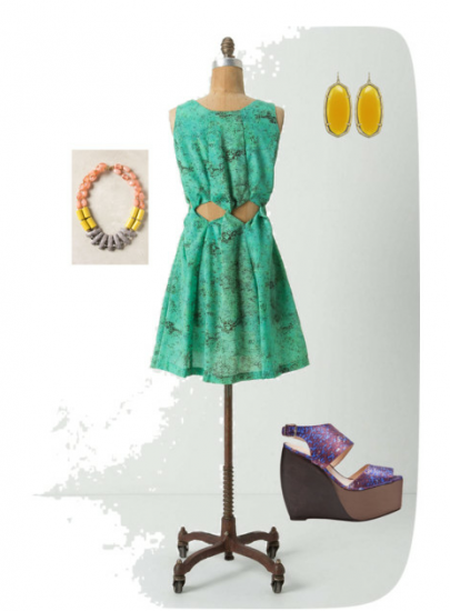 O'Neil envisions pairing these pretties with her royal blue felt wave fascinator for Gold Cup. (Photo: polyvore.com)