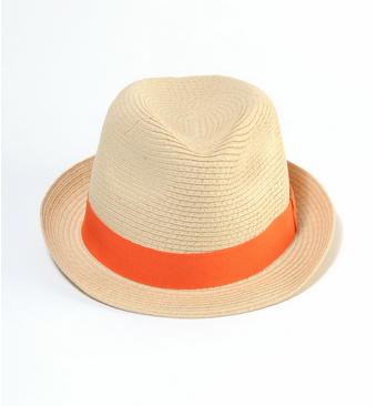 Color Band Straw Fedora, $26, also available with pink band, South Moon Under. (Photo: southmoonunder.com)