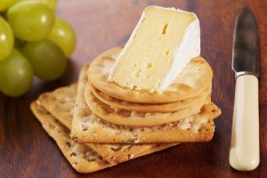 Brie with crackers