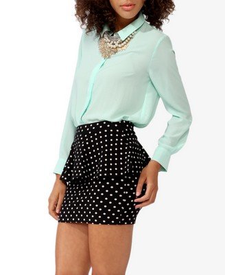 Stitched Down Placket Blouse
