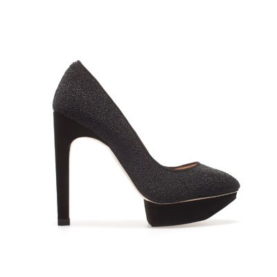 Beaded High Heel Court Shoe