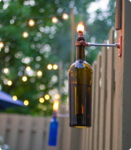 DIY Tiki wine torch