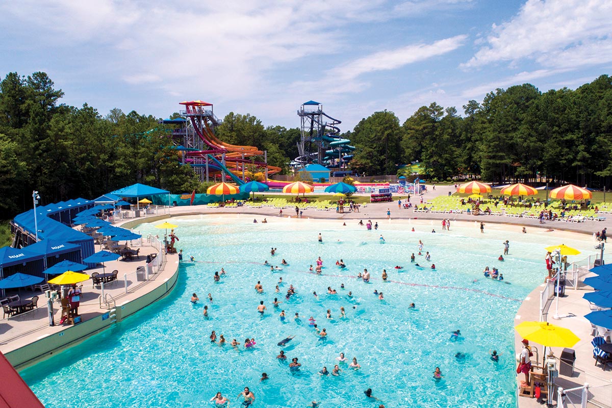 water pool with people in it