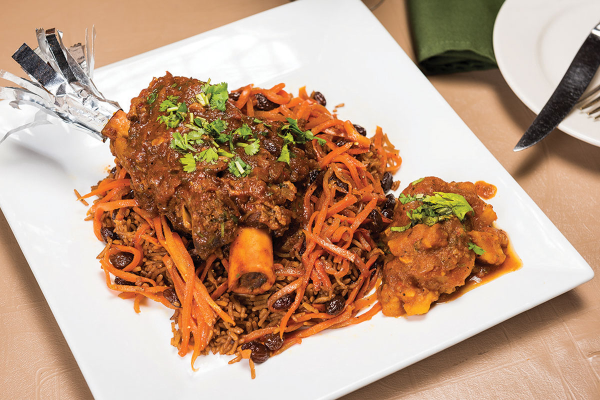 afghan cuisine on white plate
