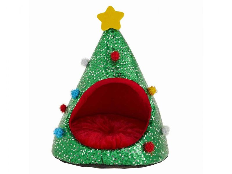 christmas tree dog bed