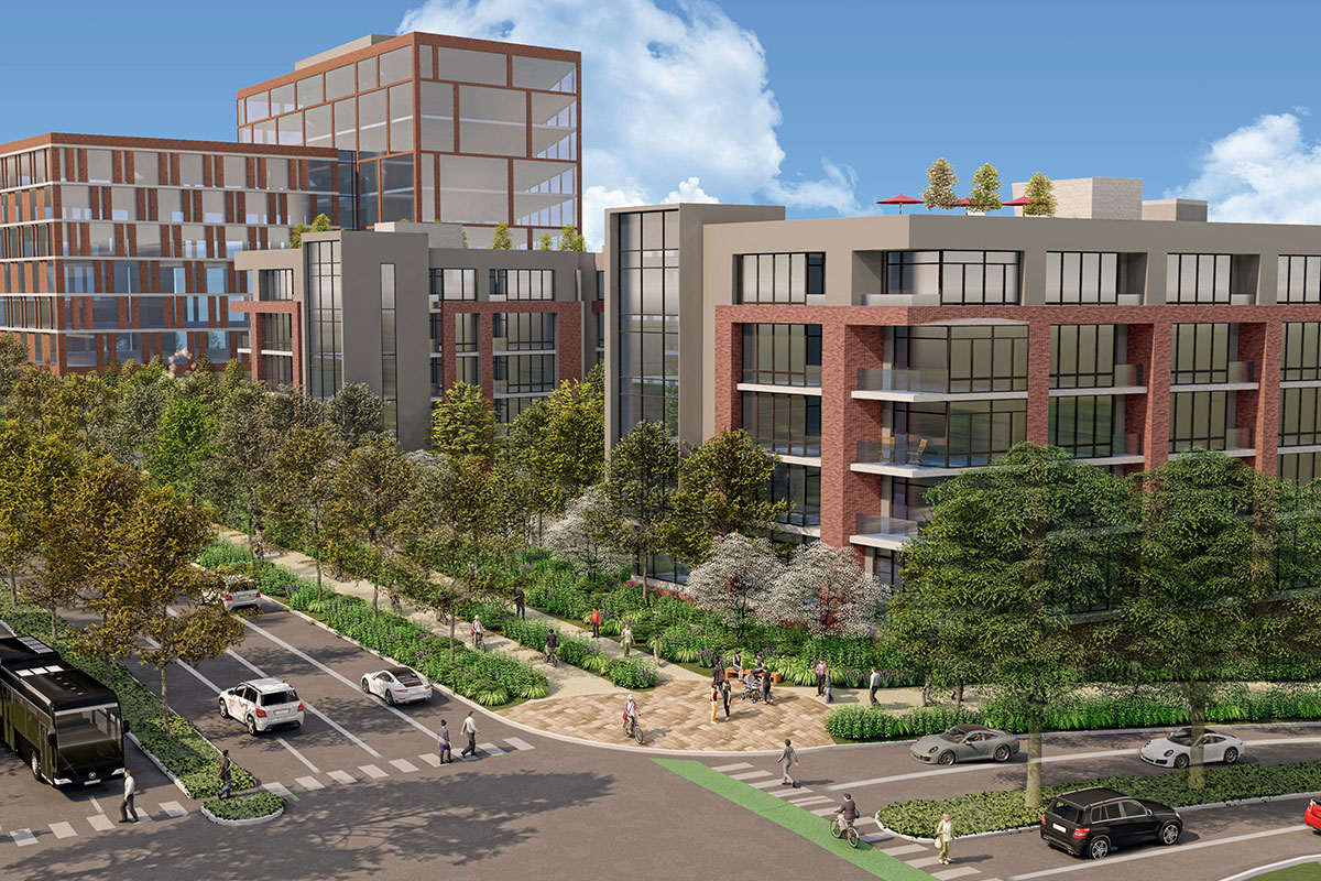 rendering image of campus commons
