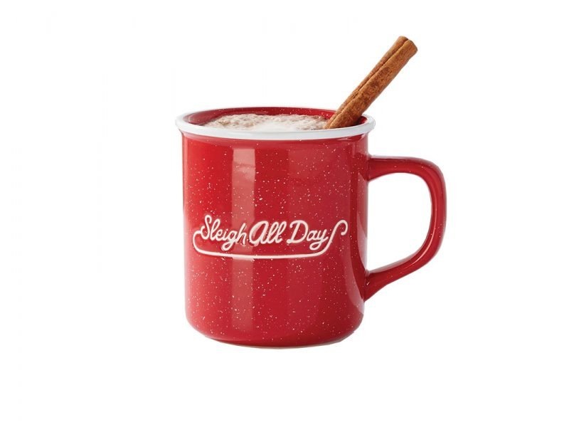 sleigh all day red coffee mug
